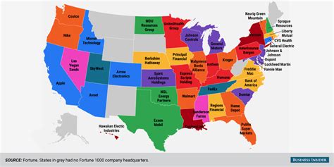 2016 fortune 1000 headquarters by state.